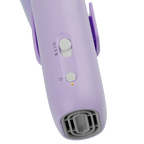 Mini Portable Neck Dryer by TZGroom,"Close-up of lavender handheld dryer with vent and controls"