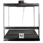 Puppywarmer® Puppy Incubator,"Black incubator with clear front panels and top digital display"