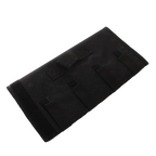 Neoprene AV Cover,"Black rectangular cover with hook-and-loop straps"