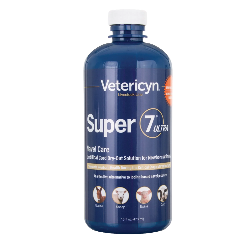Vetericyn Super 7+ Newborn Navel Dip,"Blue bottle with white cap, front label view"