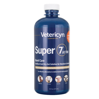 Vetericyn Super 7+ Newborn Navel Dip,"Blue bottle with white cap, front label view"