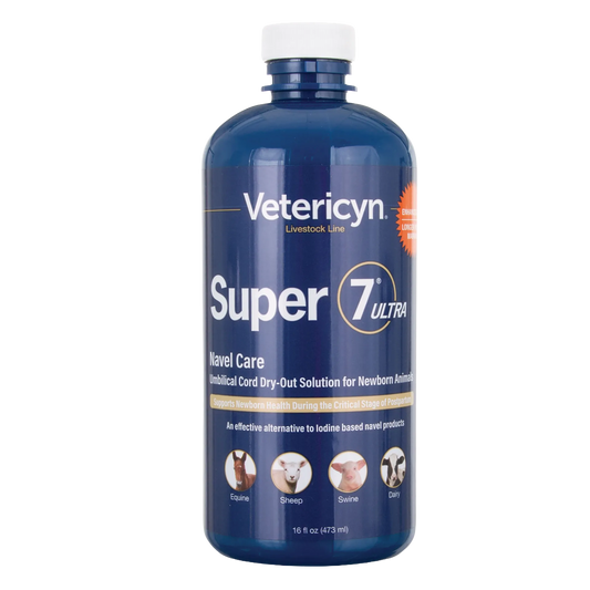 Vetericyn Super 7+ Newborn Navel Dip,"Blue bottle with white cap, front label view"