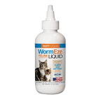 WormEze™ Liquid for Dogs & Cats,"White liquid bottle with pointed cap and cat label"