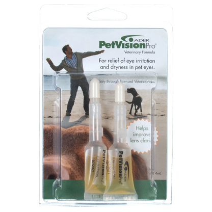 PetVisionPro®,"Two small eye drop vials in clear blister pack"