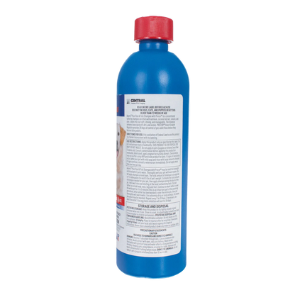 Adams™ Plus Flea and Tick Shampoo with Precor®,"Blue bottle with red cap and back label"