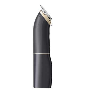 beSPOKE Cordless Clipper by Andis,"Black cordless clipper with silver blade, side view"