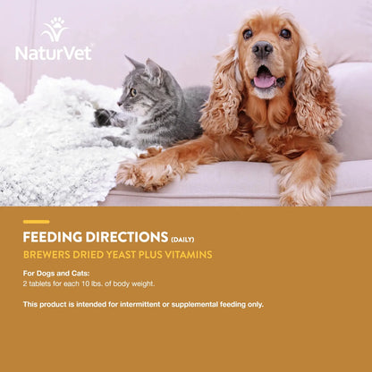 Brewers Dried Yeast Formula with Garlic Flavoring,"Dog and gray cat lounging on a couch"