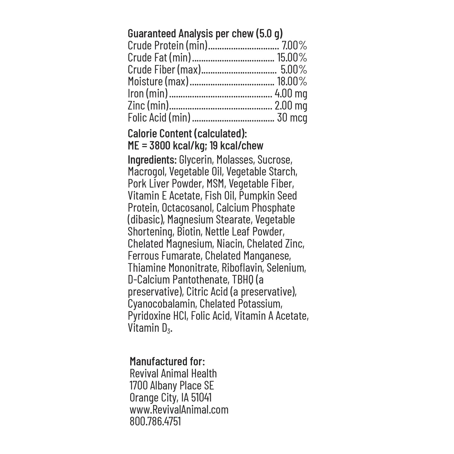 Breeder's Edge® Oxy Mate® Prenatal,"Back label view of product packaging"
