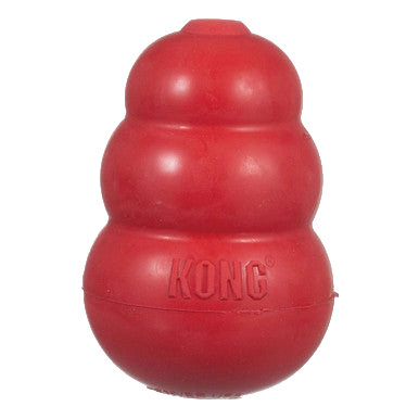 Kong® Classic,"Red beehive-shaped rubber dog toy"
