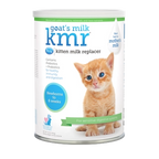 Goat's Milk KMR Kitten Milk Replacer Powder,"Can of kitten milk replacer powder with orange kitten image"