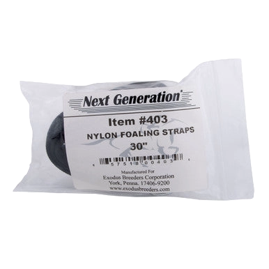 Nylon OB Foaling Strap,"Folded black strap in clear plastic bag"