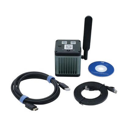 MegaVID WiFi 12MP Camera,"Camera module with antenna, cables, and software disc"