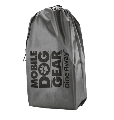 Mobile Dog Gear Dine Away® Food Set,"Gray drawstring storage bag"