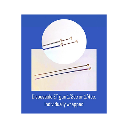 Disposable Et Gun,"Two long clear applicator tubes with round plungers"