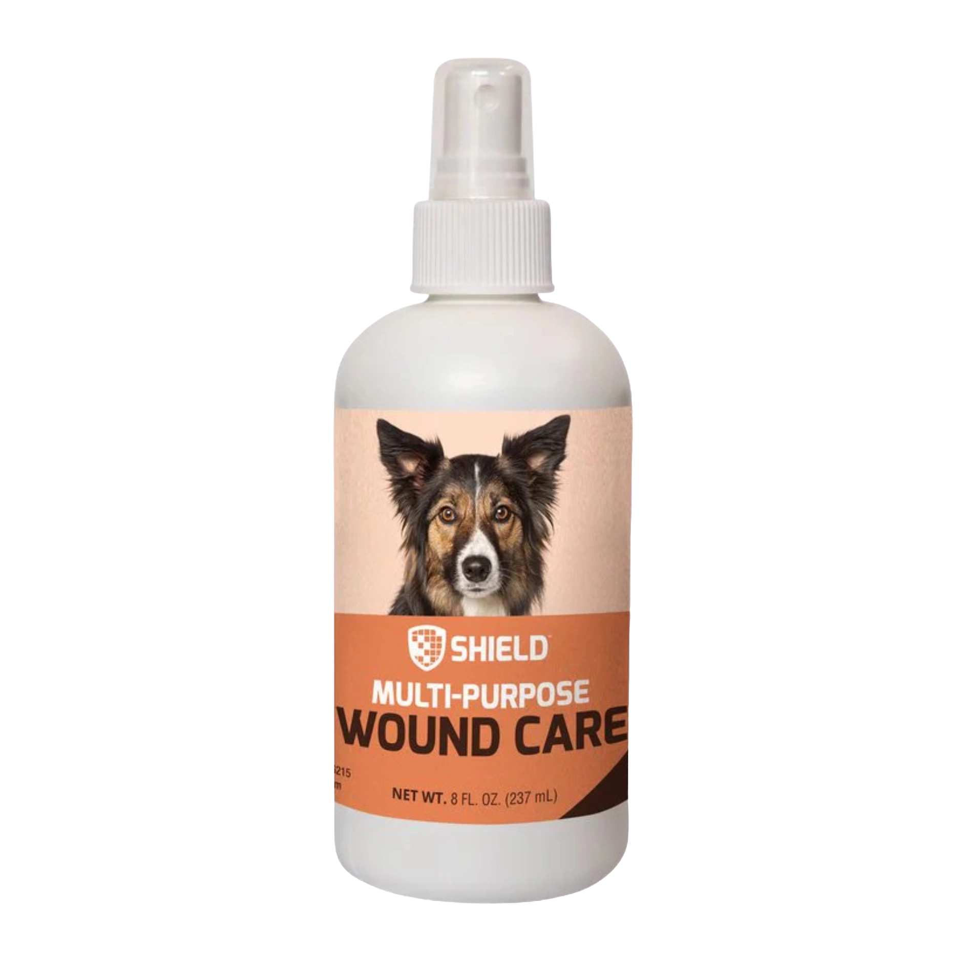 Multi Purpose Wound Care Spray by Shield,"White spray bottle with dog image on label"