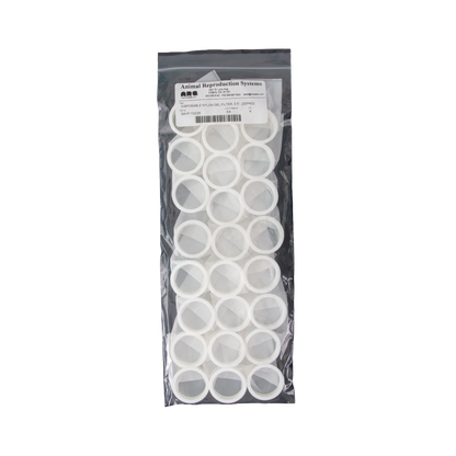 Gel Filters-ARS,"Pack of white ring filters in clear plastic bag"