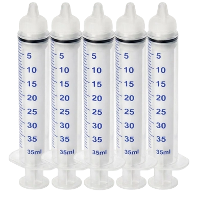 Puppywamer Latchons Syringe Nipple Feeders,"Five clear feeding syringes with nipple tips"