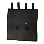 Neoprene AV Cover,"Black cover panel with top straps and front fastener tabs"