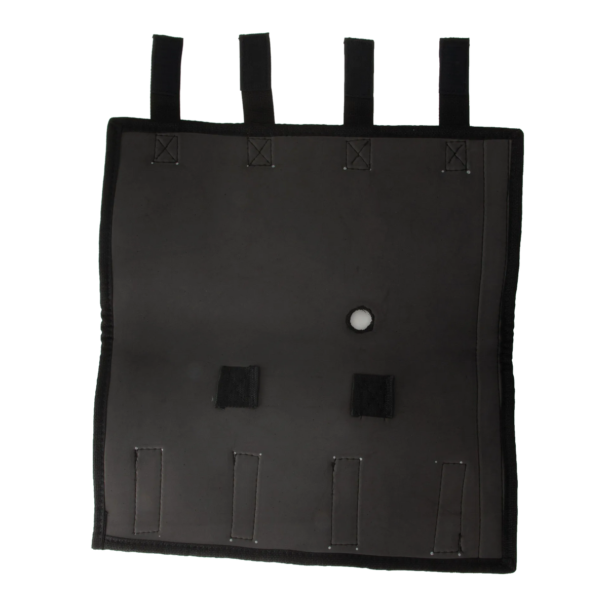 Neoprene AV Cover,"Black cover panel with top straps and front fastener tabs"