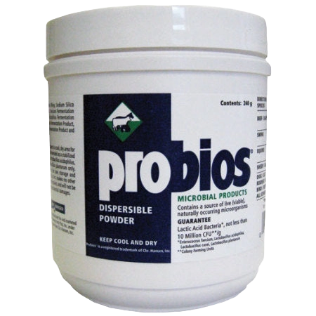 "Probios® for Dogs, Horses, and Other Animals","White plastic jar with screw-top lid"