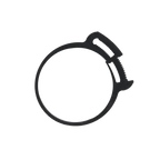 ARS Plastic Clamps,"Black plastic clamp ring with serrated locking tab"
