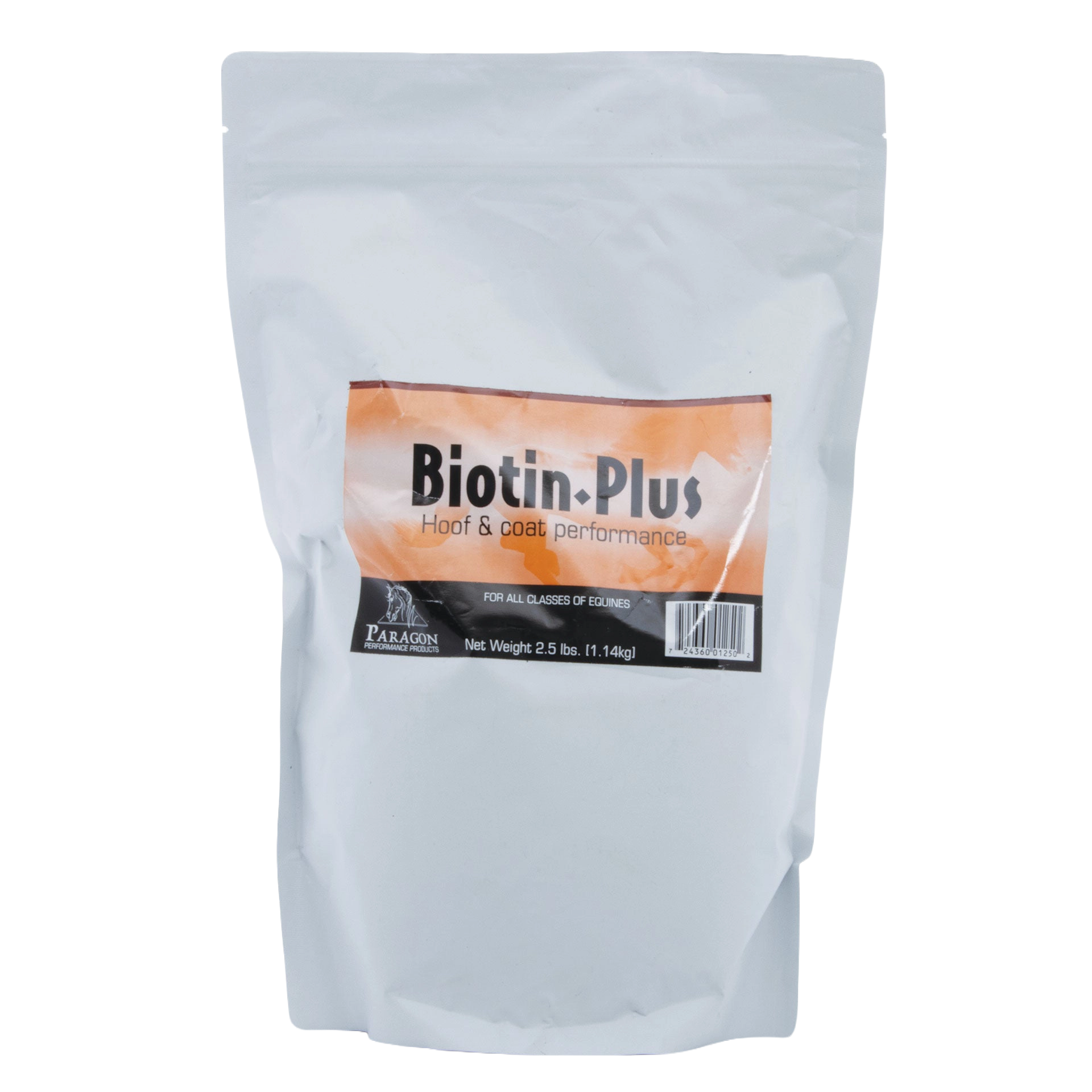 Biotin Plus Hoof & Coat Performance for Horses,"White stand-up pouch with front label"