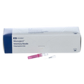 MonoJect™ Needles,"Box of veterinary needles with pink hub and protective cap"