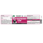 Organic Red Raspberry Leaf Powder,"Supplement box with raspberry leaf label"