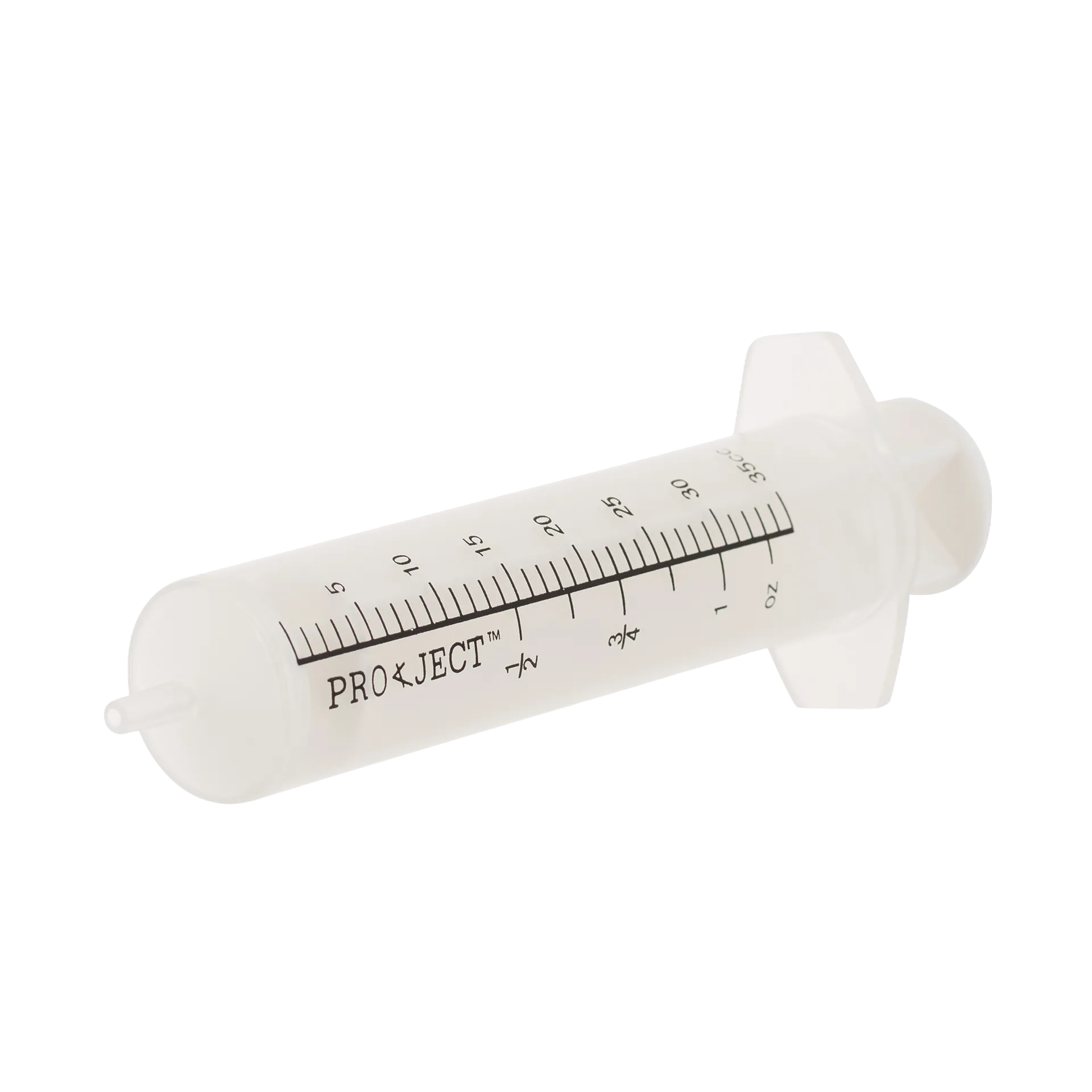 Semen Safe All Plastic Sterile Syringes Luer Slip Tip,"Large clear syringe barrel with plunger and measurement markings"