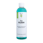 Vet Basics® Ear Flush,"Clear bottle with blue liquid and white screw cap"