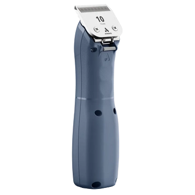 Emerge Clipper Blue by Andis With FREE 8Pc Wide Comb Attachment Bundle by Andis,"Front view of clipper with metal blade"