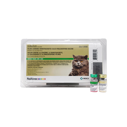 Deluxe Kitten Vaccination and Microchip Bundle,"Plastic vaccine tray with two vials and cat label"