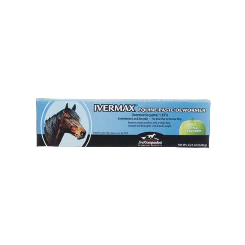 Generic Eqvalan Paste,"Blue dewormer paste box with horse head image"