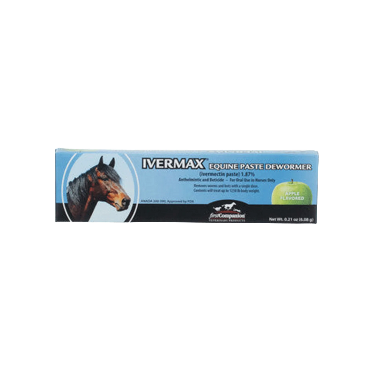 Generic Eqvalan Paste,"Blue dewormer paste box with horse head image"