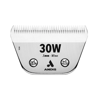 CeramicEdge Wide Blade Set of 5 by Andis,"Silver clipper blade with fine teeth"