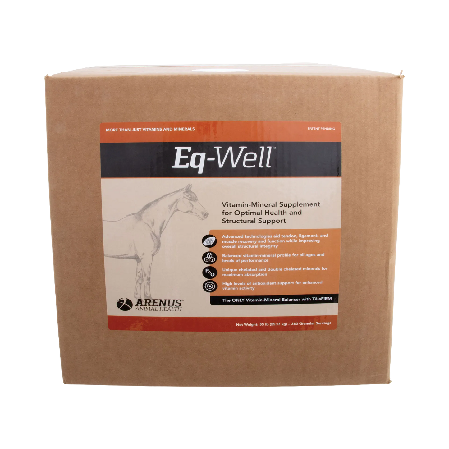 Eq-Well™,"Brown cardboard box with front product label"