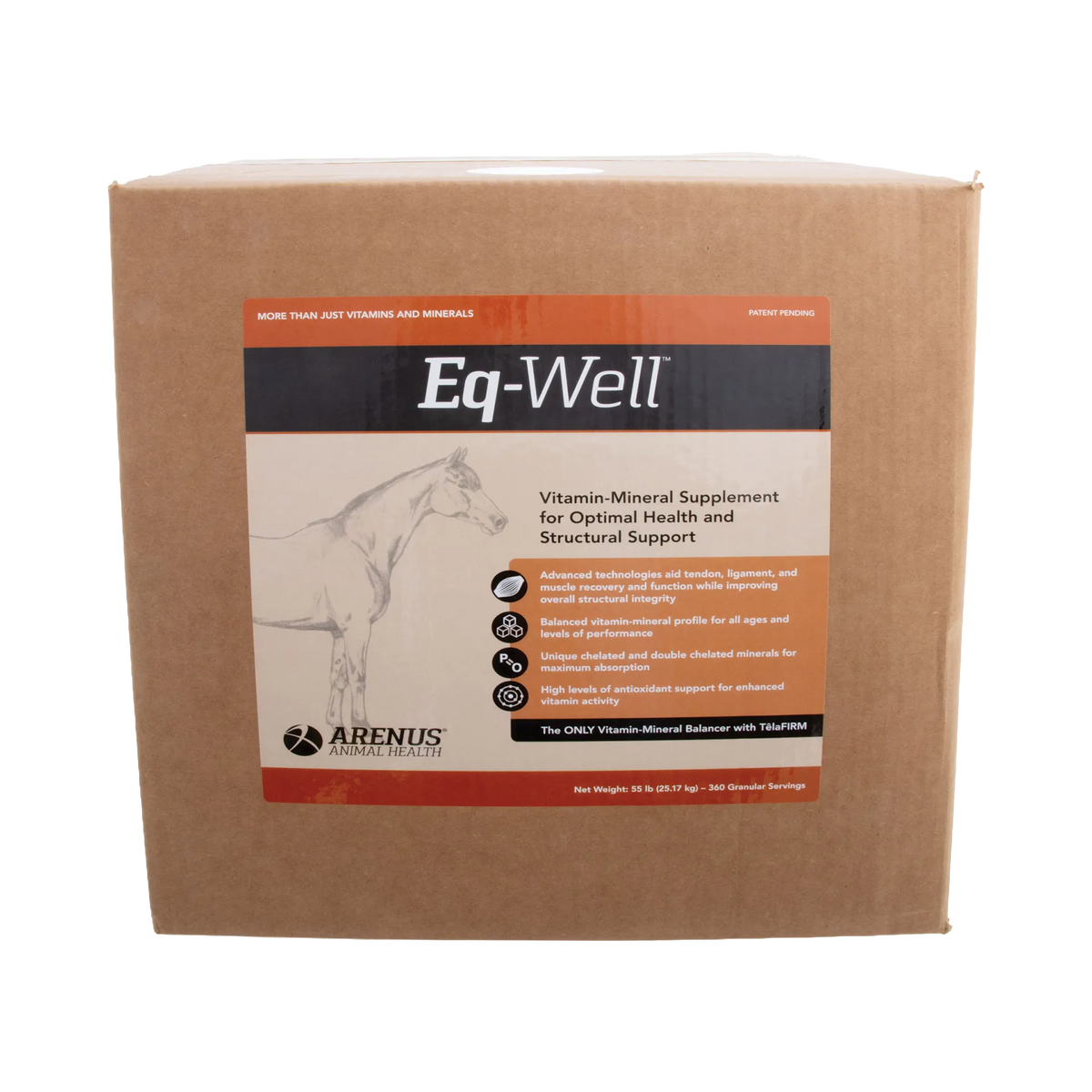 Eq-Well™,"Brown cardboard box with front product label"