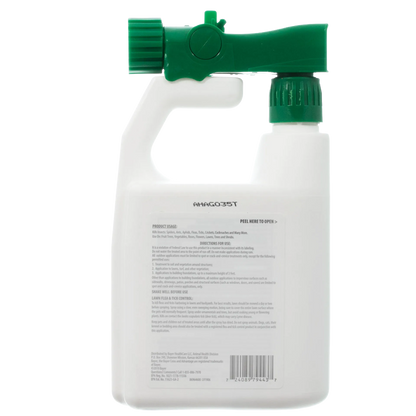 Advantage™ Yard & Premise Spray,"Back of spray bottle with green hose-end nozzle"