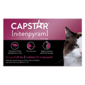 Capstar® Flea Oral Treatment for Cats,"Front of box with cat face and flea treatment icons"