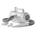 Twin Titan Force Dryer by JiraPet,"White pet dryer with hose and nozzle attachments"