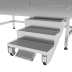 Dog Grooming Stational Tub with Lift-up Door Silver by Waggz,"Pull-out three-step stairs with caster wheels"