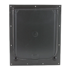 Magnador® Two-Way Pet Doors,"Black pet door with clear flap insert"