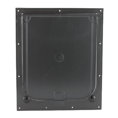 Magnador® Two-Way Pet Doors,"Black pet door with clear flap insert"