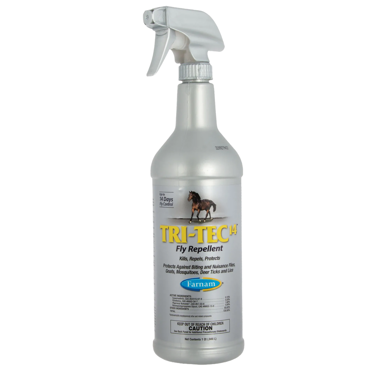 Tri Tec 14™ Fly Repellent + TS,"Silver spray bottle with trigger nozzle"