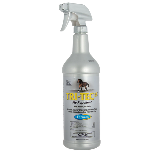 Tri Tec 14™ Fly Repellent + TS,"Silver spray bottle with trigger nozzle"