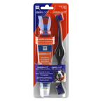 Paw Ready Oral Care Bundle,"Packaged pet toothbrush, toothpaste tube, finger brush, and brush head"