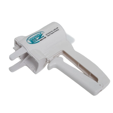 Udderly EZ Horse Milker,"White handheld milker pump with angled nozzle"