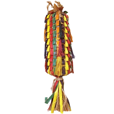 Rainbow Pinata Foraging Toy,"Hanging multicolor tassel toy with layered paper strips"