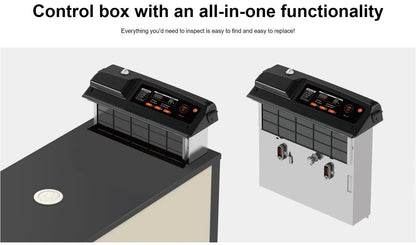 Maru 240D Incubator by Rcom USA,"Black control box assembly with display panel and internal components"