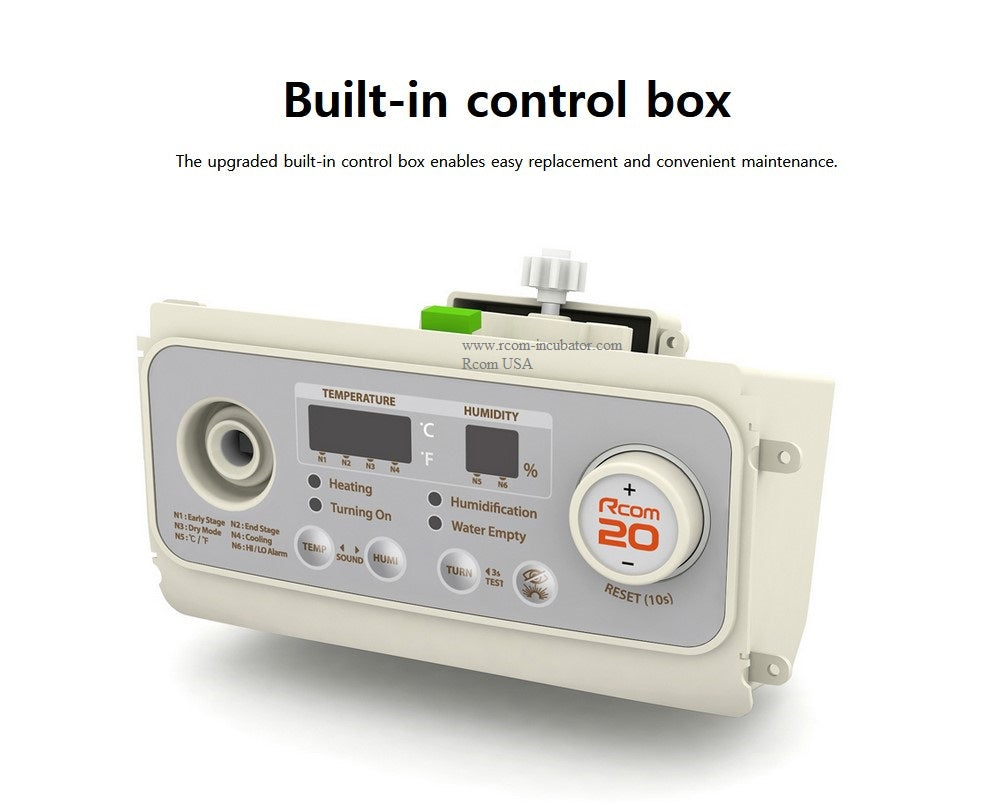 Max-20 DO Incubator by Rcom USA,"Built-in control box panel for incubator"